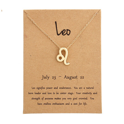 

Star Zodiac Sign 12 Constellation Necklaces Pendants Choker Necklaces for Women Jewelry