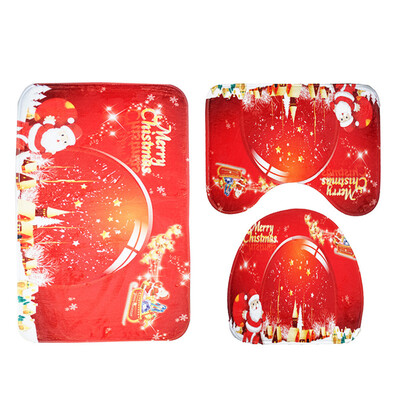 

〖Follure〗3pcs Christmas Suction Grip Bath Mat Bathroom Kitchen Carpet Doormats Decor