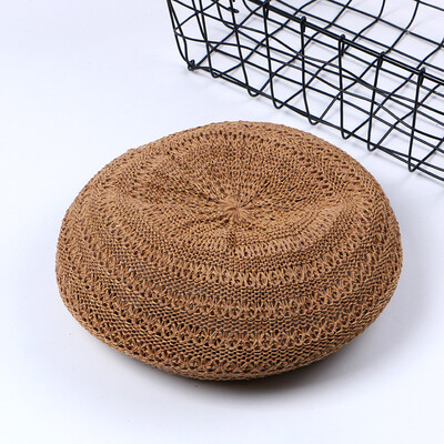 

Korean version of the spring&autumn new bud Hat outdoor Joker fashion pumpkin Hat solid color hollow knit berets