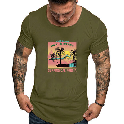 

Toponeto Men Fashion Solid Printing Style Cotton Design T-shirt Casual Shirts Tops Blouse