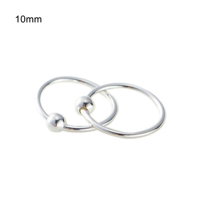 

Fashion Women Sliver Plated Round Ring Earrings Cartilage Hoop Jewelry Gift
