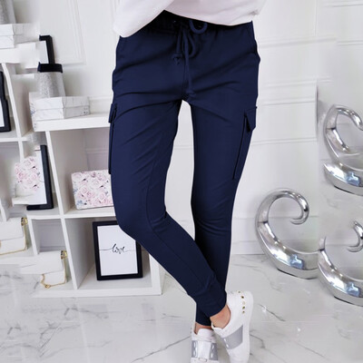 

Womens Ankle Length Pants Cotton High Waist Solid Color Trousers Ladies Pants