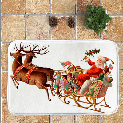 

Toponeto Christmas Festival Entrance Door Bathroom Floor Mat Indoor Bath Decor