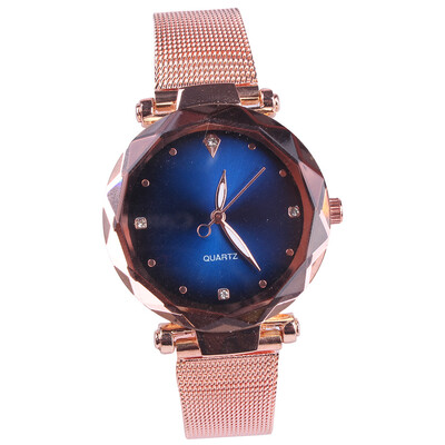 

Womens mesh belt watch fashion gradient colorful face watch