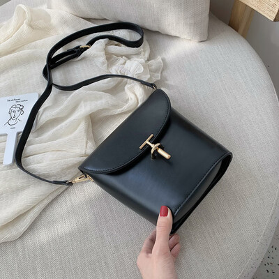 

Summer new chic texture bag female 2019 new Korean version of the wild single shoulder slung fashion casual bucket bag