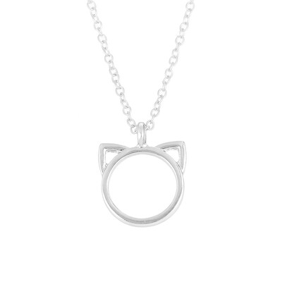 

Fashion Jewelry Purrfection cat ear alloy pendant short necklace For Women Gift