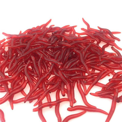 

Saidsome 50Pcs Fishing Bait Soft Lure Belly Chest Fork Dice Simulation Earthworm fishing bait fishing lure