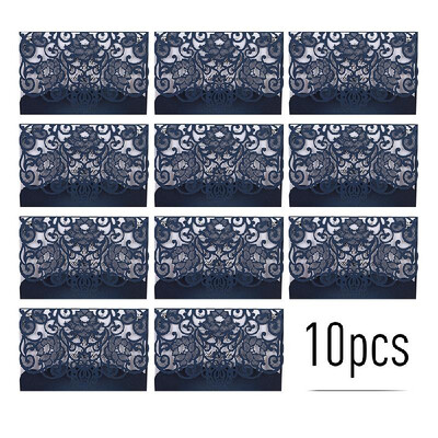 

10pcs Pearl Paper Floral Invitation Cards Invitation Holders with Blank Inner Sheet for Wedding Birthday Party Anniversary