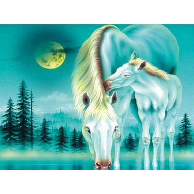 

Diamond Painting Horse With Square Drill Full Layout Home Decoration Cross Stitch Handcrafted Embroidery Mosaic Art