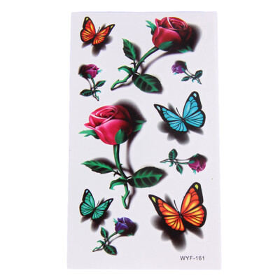 

10pcs Waterproof Butterfly Flower Temporary Tattoo Stickers Body Art