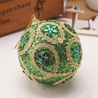 

Tailored Christmas Rhinestone Glitter Baubles Ball Xmas Tree Ornament Decoration 8CM