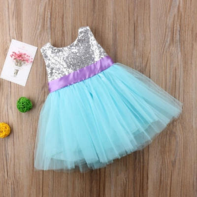 

Summer Baby Girl Shiny Glamour Princess Sequin Sleeveless Party Dress