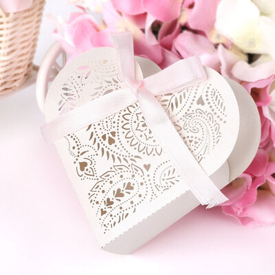 

FUNNYBUNNY 5pcs Lovely Wedding Favor Sweet Gift Candy Boxes Bags Anniversary Party