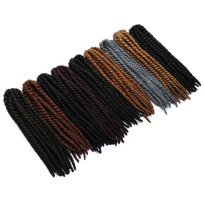 

Twist Crochet Hair 18 inch For Women Small Havana Mambo Twist Crochet Hair Braiding 12 strandspack Synthetic Hair Extensions