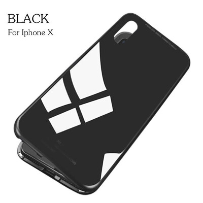 

Magneto Magnetic Adsorption Case Clear Tempered Glass Red Clear i-phone XR