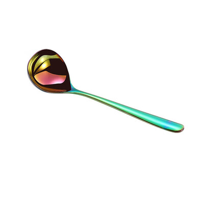 

Stainless Steel Long Handle Dessert Tea Coffee Spoon Soup Ladle Tableware Tool