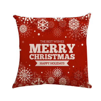 

Tailored Merry Christmas Square Home Car Decor Throw Pillow Case Sofa Waist Cushion Cover