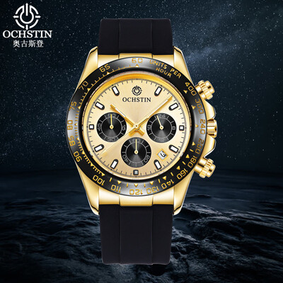 

Augustus OCHSTIN multi-function three-eyed calendar multi-function silicone mens watch mens watch