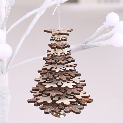 

Siaonvr Christmas Tree Wooden Hanging Pendant Store Door Ornament Xmas Home Decor