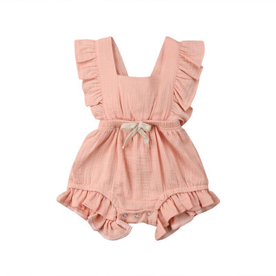 

Newborn Baby Girls Ruffle One-Pieces Romper Bodysuit Jumpsuit Outfits Sunsuit