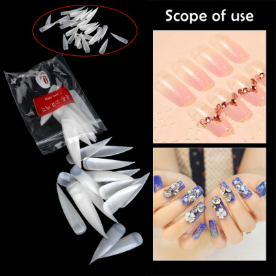 

〖Follure〗Nail tip long salon fake nail piece finished 500 pieces half stick art long nail