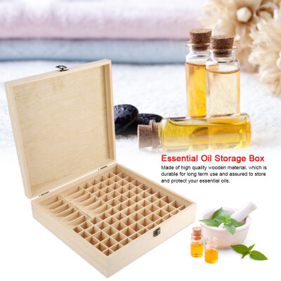 

87 Slots Wooden Large Essential Oil Storage Holder Box Case Container Organizer Essential Oil Storage Case