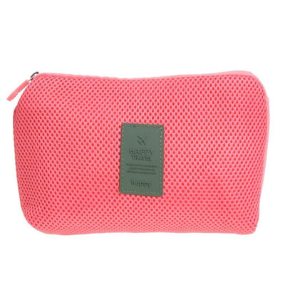 

Travel Storage Bag Cosmetic Bag Portable Mesh Nylon Battery Organizer Bag