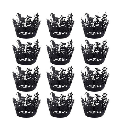 

Toponeto Halloween Party Cake Border Card Pumpkin Bat Spider Cake Decoration Card