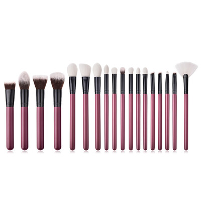

Gobestart 18PCS Wooden Foundation Cosmetic Eyebrow Eyeshadow Brush Makeup Brush Sets Tools