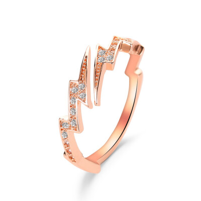 

Fashion Creative Women Irregular Geometric Zircon Opening Ring Jewelry Gifts