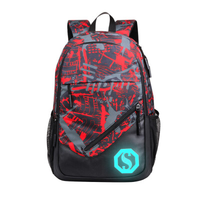 

Tailored Fashion Mens Backpack Luminous Students External USB Backpacks