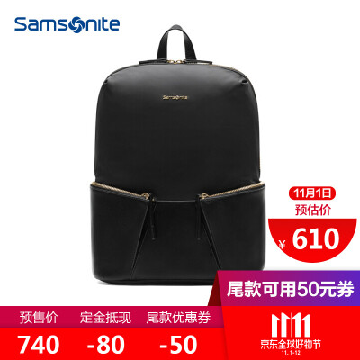 

Samsonite Backpack Samsonite Backpack Large Capacity Light Travel Bag 14 Inch Casual Simple Business Backpack Neutral Bag BV511001 Blue