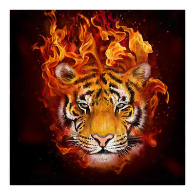 

5D DIY Diamond Painting Tiger Cross Stitch Embroidery Mosaic Kit Needlework