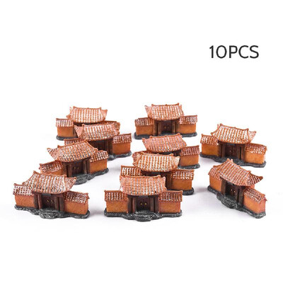 

10pcsset Mini Simulation Old Door City Resin DIY Craft Ornaments Miniature Landscape Model Home Decoration Photography Props Chil