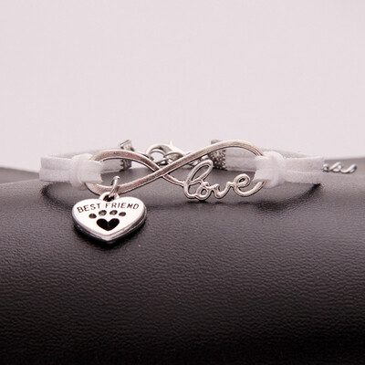 

Fashion Simple Love Heart Dog Claw Pendant Weaving Bracelet Unisex Pair Hand Chain Jewelry Hot Gift