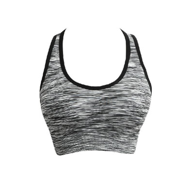 

Women Fitness Yoga Sports Bra Contrast Padded Wire Free Seamless Push Up Running Gym Racerback Vest Top Bra
