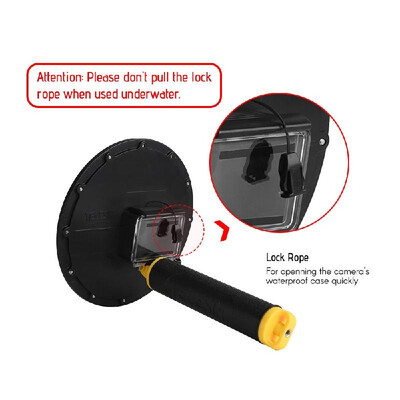 

TELESIN Waterproof Dome Port Lens Cover Kit Set with Waterproof Housing Case Floating Hand Grip Trigger Transparent Cover for Unde