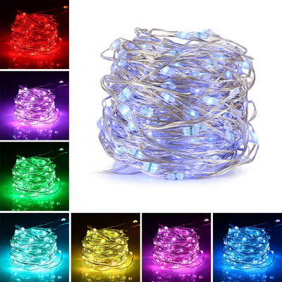 

LH - BT - 100RGB 32 feet 100 LEDs App Control Mult-ifunction Copper String Light
