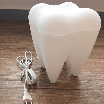 

Milk White Tooth Shaped Decorative Plastic Warm Lights Sourec Light for Living Room Bedroom Home