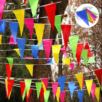 

260Feet 80 Meters Triangle Colorful Flags Festival Party Decor