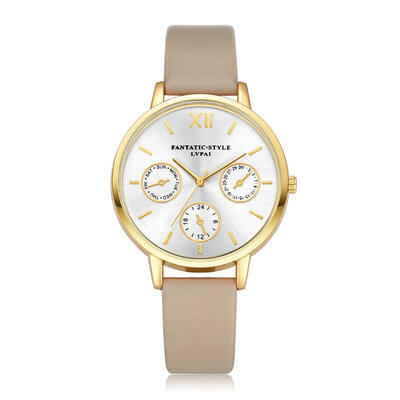 

High Quality Women Watches Golden BorderDial Ladies Quartz Wristwatch Fashion Leather Strap Clock Simple Relogio Feminino50