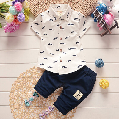 

2PCS Toddler Kids Baby Boy Gentleman Clothes Outfits T-Shirt TopsPants Shorts