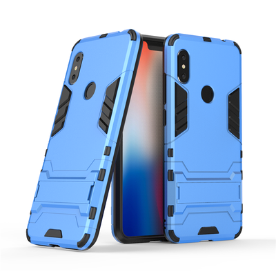 

Goowiiz Phone Case For Xiaomi Redmi S2Max 3Note 6 Armor PCTPU Silicone Hard Bracket Double Protection