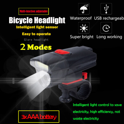 

Saidsome COB LED Bicycle Bike Light Front Rear Tail Helmet Flashlight Lamp 6 Modes AAA flashlight lamp