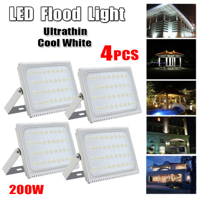 

4PC 200W Waterproof floodlight Flood Light 110V LED Outdoor Lighting Gargen Lamp