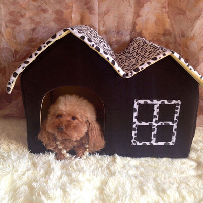 

Ktaxon New Soft Warm Cotton Pet Dog Cat Bed House Kennel Cushion Basket Cottage Coffee