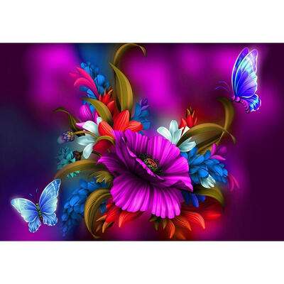 

5D DIY Full Drill Diamond Painting Fantasy Flowers Cross Stitch Embroidery