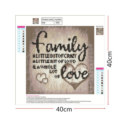 

Family Love Letter DIY 5D Diamond Painting Cross Stitch For Adults Round Full Drill Embroidery Canvas Home Wall Decorations
