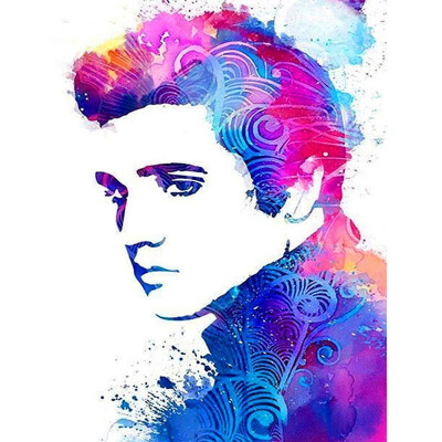 

DIY Diamond Painting With Square Stones Elvis Presley Diamond Embroidery Cross-stitch Singer Home Diamond Art