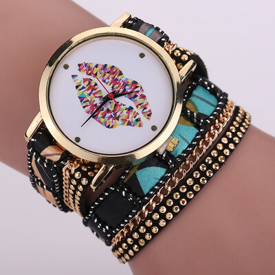 

Lip dial ladies ethnic watch